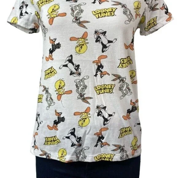 Looney Tunes Tee Bugs Bunny Tweety Bird Sylvester Cat Shirt Size S - Picture 3 of 9